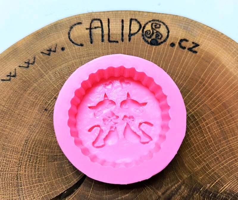 Silikonová forma na mýdlo 2 kočky